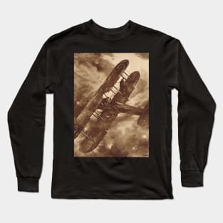 WWI Hero balancing a plane by wing walk Long Sleeve T-Shirt